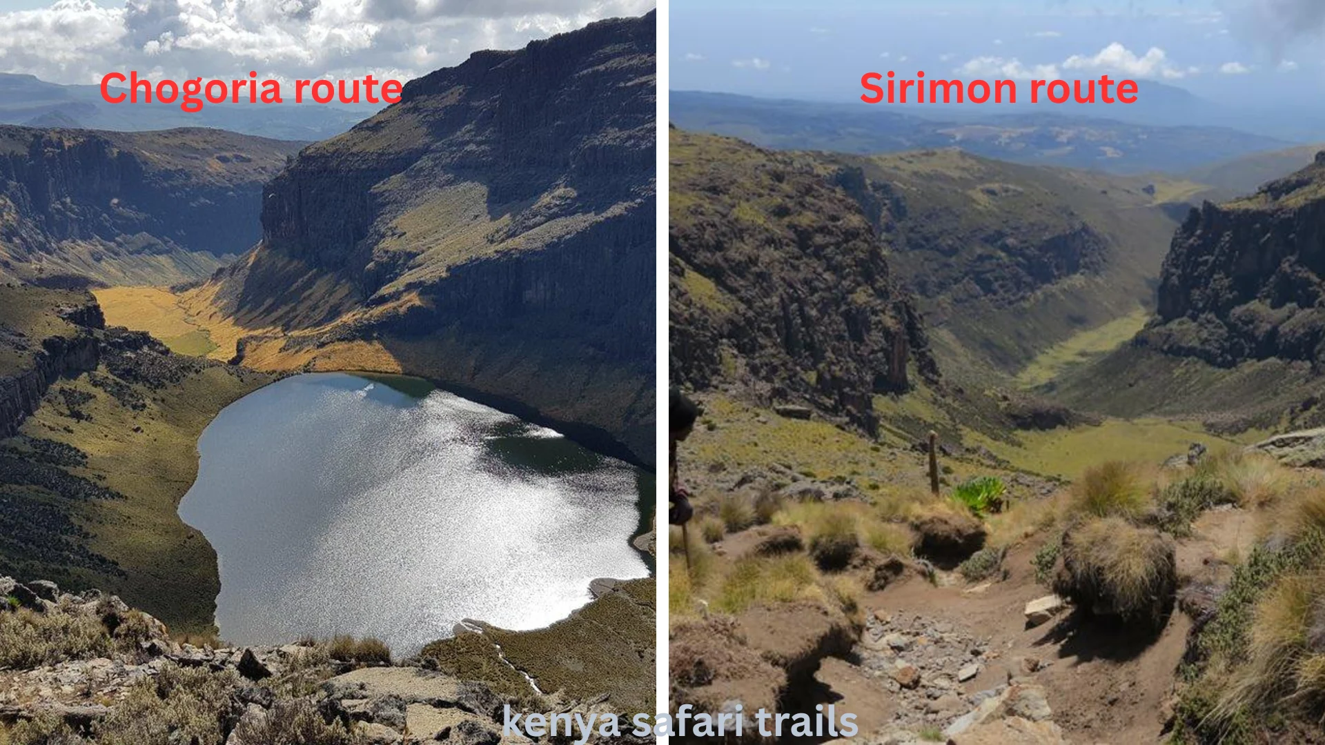 Gorges Valley scenery on Mount Kenya